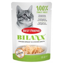 PÄIVÄYSALE Best Friend Bilanx kananrintaa kanaliemessä kissalle 55 g x 20 kpl
